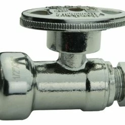Hot Sale 🎉 Sioux Chief 1/2 in x 3/8 in Wheel Handle Straight Supply Stop Valve in Polished Chrome 🤩