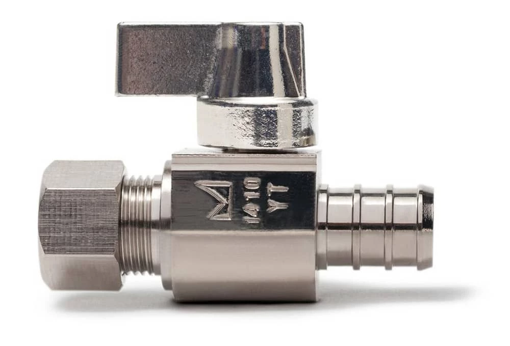 New 👍 Sioux Chief 1/2 x 3/8 in. F1807 x Compression Straight Supply Stop Valve in Nickel Plated 🎁 1 New 👍 Sioux Chief 1/2 x 3/8 in. F1807 x Compression Straight Supply Stop Valve in Nickel Plated 🎁