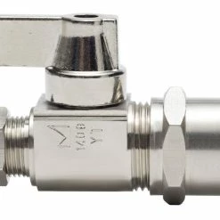 Best Sale 💯 Sioux Chief 129 Series 1/2 x 3/8 in. Solvent Weld x OD Compression Straight Supply Stop Valve in Nickel Plated ⌛