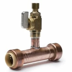 Best Sale 👏 Sioux Chief PDQ™ Add-A-Line™ 1/2 x 1/4 in. Copper Female Sweat x OD Compression PDQ™ Add-A-Line™ Valve Tee 💯