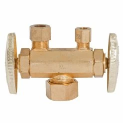 Budget ✔️ Sioux Chief 133-G Series 5/8 x 3/8 x 3/8 in. OD Compression Oval Handle Straight Supply Stop Valve in Rough Brass ✨
