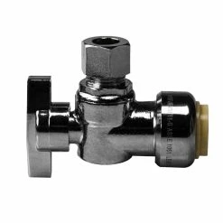 Best deal ✔️ Sioux Chief KwikStop® 1/2 x 3/8 in. OD Compression Wheel Handle Angle Supply Stop Valve in Polished Chrome 👍